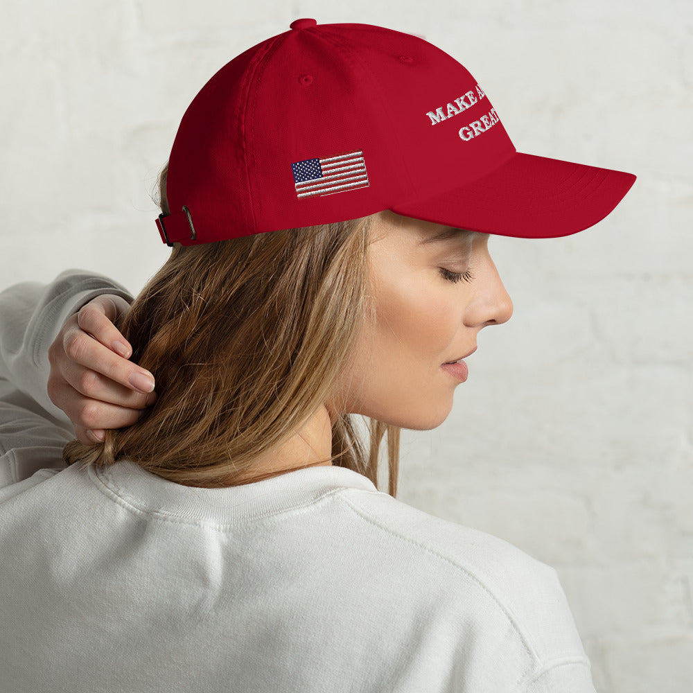 REAL fkn-A MAGA hat w/US flag and Chick-fkn-A